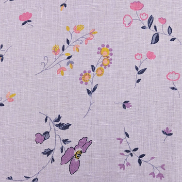 A Romantic Sprinkle of Flowers 100% Linen Lilac