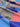 Fabric with floral pattern on a blue and pink check