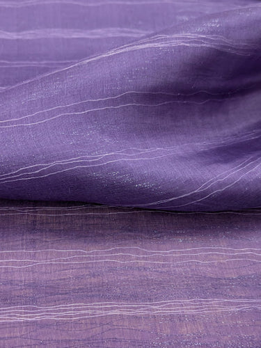 Between Lines, Double Layer 100% Silk, Organza, Purple