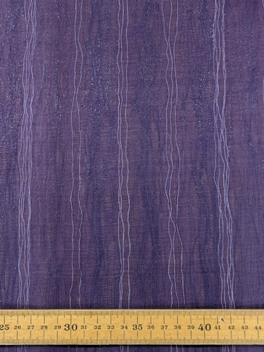 Between Lines, Double Layer 100% Silk, Organza, Purple