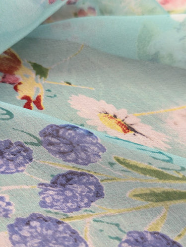 Botanic Whispers 100% Silk, Georgette