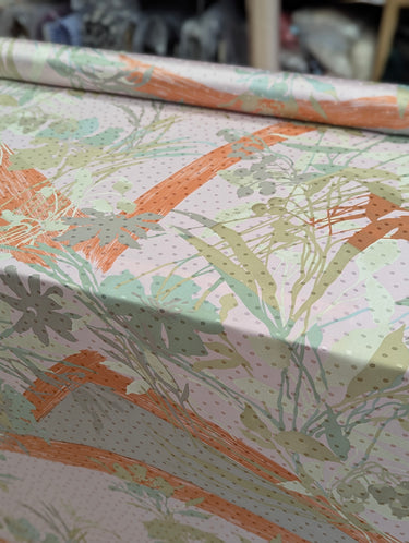 By the Stream B, 100% Silk, Jacquard