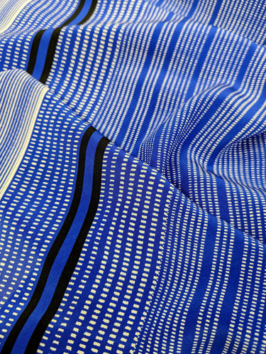 Carina Stripe 100% Silk, Crepe de Chine