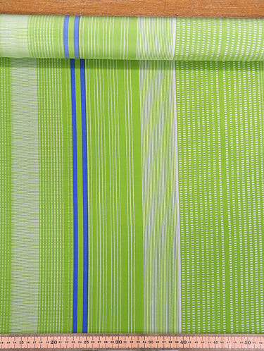 Carina Stripe 100% Silk, Crepe de Chine Lime