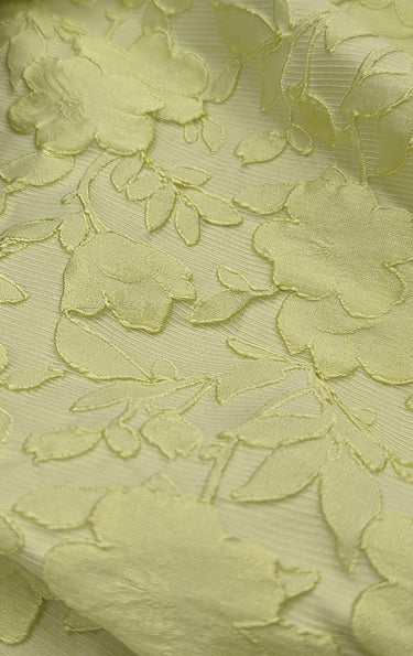 Floral Burst Cloqué Lime