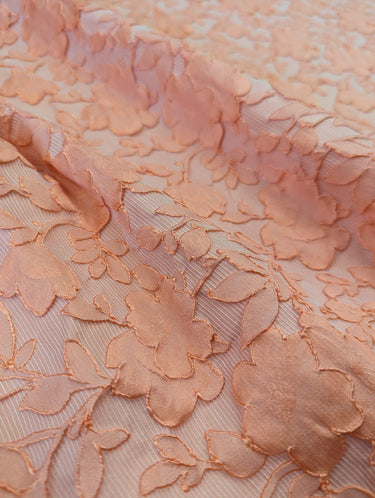 Floral Burst Cloqué Peach
