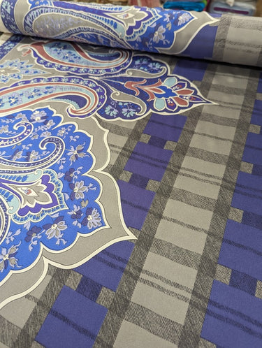 Florence Check 100% Silk, Satin