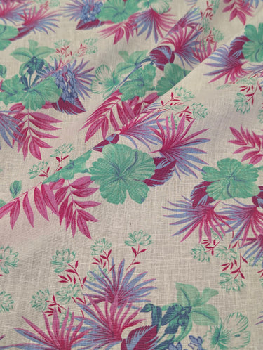 Hibiscus Hues 100% Linen
