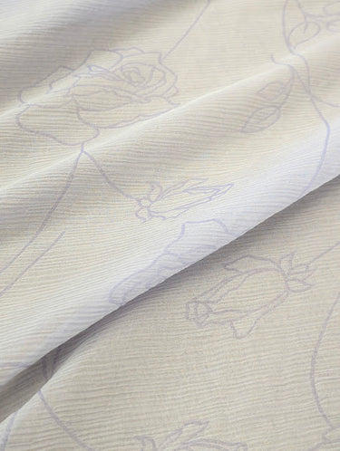I Pick You 100% Silk, Crinkle Chiffon, Reversible, Roses