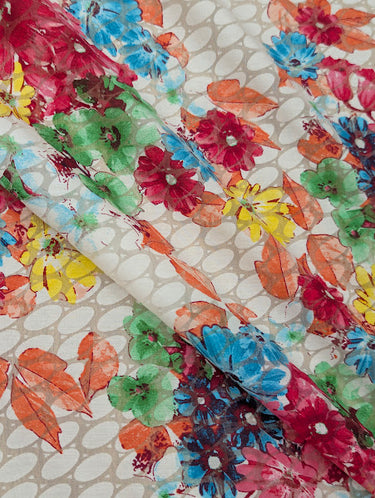 Jolie Flora, Cotton-blend Batiste, Burnout A
