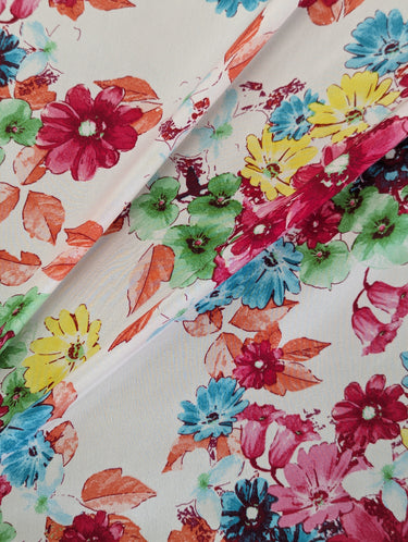 Jolie Flora 100% Silk, Crepe de Chine