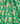A close-up of draped green fabric with an all-over floral toile pattern in pale yellow, cream, and light blue.