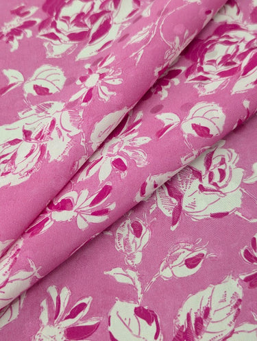 Kiss from a Rose 100% Silk, Jacquard, Pink