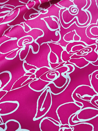 Magenta Swirl, 100% Cotton, Sateen