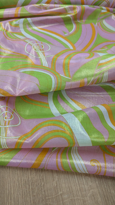 Pink Melody A, 100% Cotton, Batiste with Gold Foil