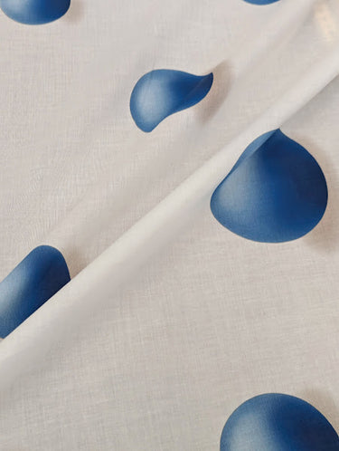 Polka Not Quite 100% Cotton, Lawn, Blue