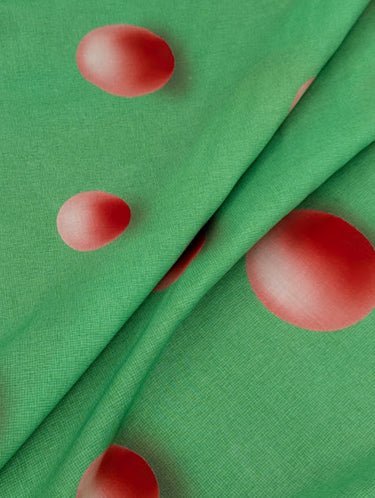 Polka Not Quite 100% Cotton, Lawn, Red