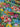 Colorful tropical floral fabric pattern