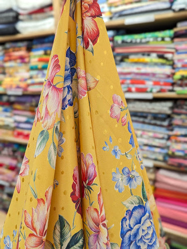 Primavella, 100% Silk, Jacquard, by Ratti, Yellow