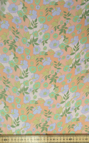 Primrose Dusk 100% Silk, Crinkle Chiffon