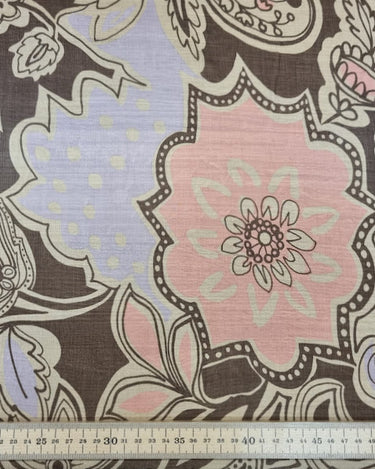Ramble Rose 100% Silk, Crinkle Chiffon Pink