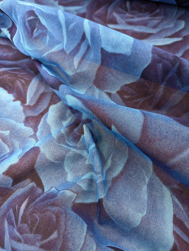 Runway Rose 100% Cotton Voile, Blue