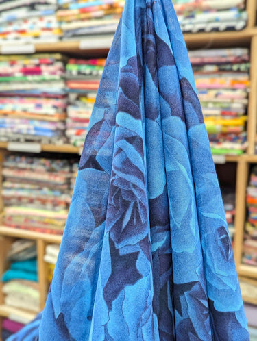 Runway Rose 100% Cotton Voile, Blue