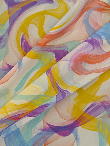 Swirlwind, 100% Silk, Crepe de Chine