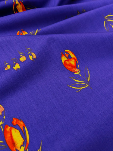 Tango Fervour, 100% Cotton, Sateen, Indigo