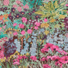 Colorful floral and botanical pattern with 'Liberty Fabrics' branding.