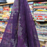 Diamond Dust, 100% Silk, Crinkle Chiffon with Grey Foil