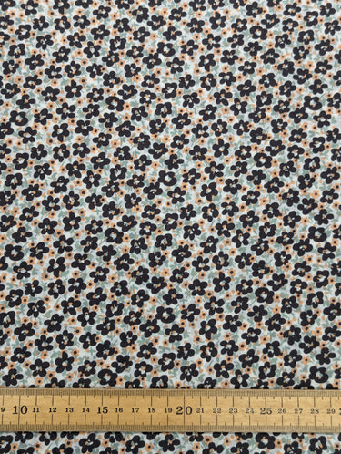 Ditsy Forget-Me-Nots 100% Silk, Crepe de Chine