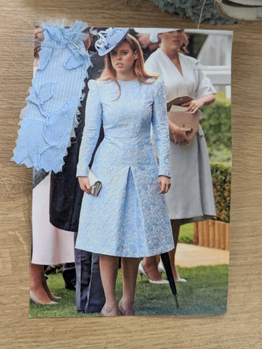 Floral Burst Cloqué Blue Princess Beatrice 1