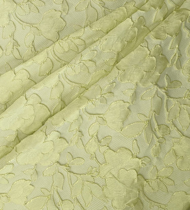 Floral Burst Cloqué Lime