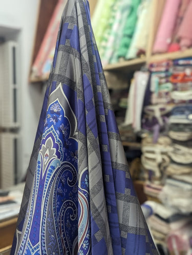 Florence Check 100% Silk, Satin