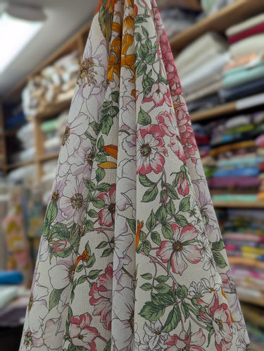 Flowerbomb A, 100% Cotton, Voile