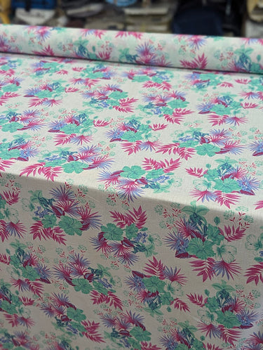Hibiscus Hues 100% Linen