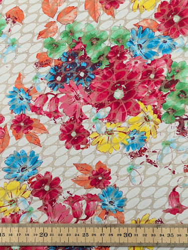 Jolie Flora, Cotton-blend Batiste, Burnout A