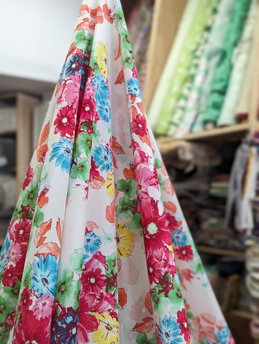 Jolie Flora 100% Silk, Crepe de Chine