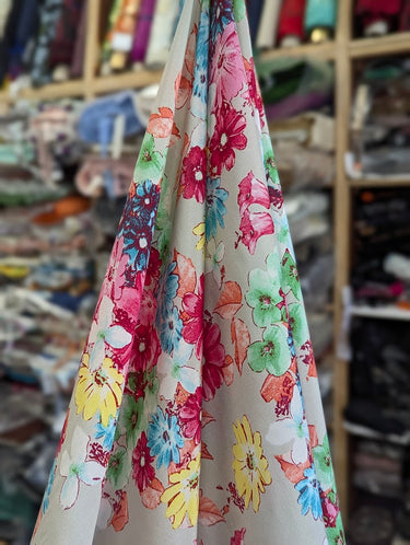 Jolie Flora 100% Silk, Crepe de Chine B