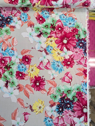 Jolie Flora 100% Silk, Crepe de Chine B