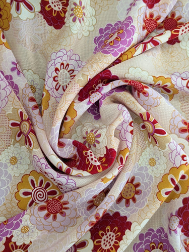 Kiku Empress 100% Silk, Crepe de Chine