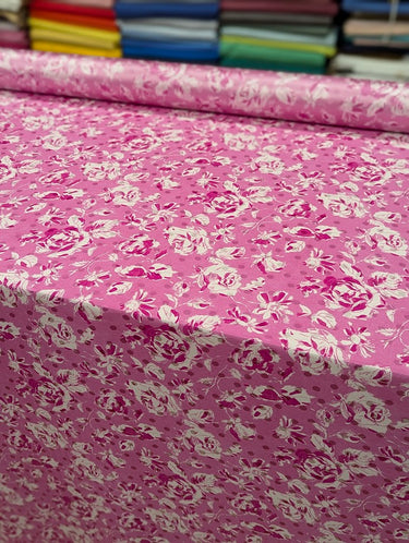 Kiss from a Rose 100% Silk, Jacquard, Pink