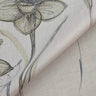 Sepia toned daffodil pattern on light pink base