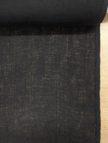 Mistral, 100% Linen, Gauze, Black