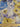 Floral fabric pattern with a ruler at the bottom for scale
