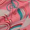 Pink Melody, 100% Silk, Jacquard, Pink Blue
