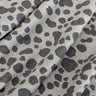 Grey leopard pattern printed on 100% wool fabric