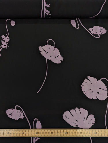 Poppy Ballerina 100% Silk, Crepe de Chine