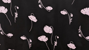 Poppy Ballerina 100% Silk, Crepe de Chine